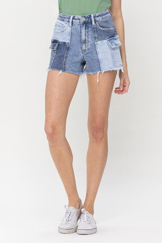 S-M-L-Xl - High Rise Mom Shorts With Cargo