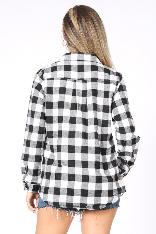 Checker Shirt With Fur Inside