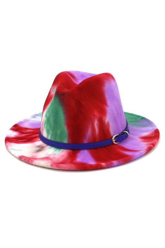 Women Warm Retro Tie-Dyed Panama Hat