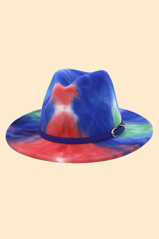 Women Warm Retro Tie-Dyed Panama Hat