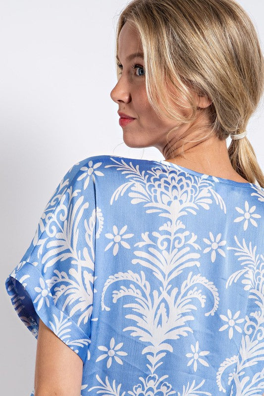 Waist Front Tie Loose Fit Top