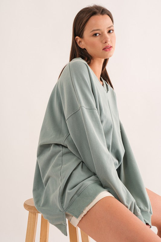V Neck Sweatshirt