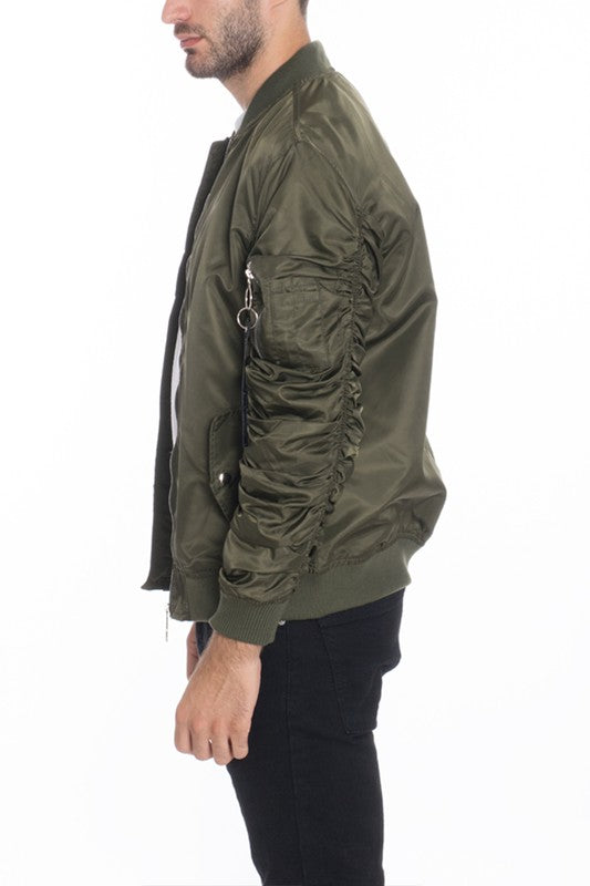Weiv Men'S Casual Ma-1 Flight Lined Bomber Jacket