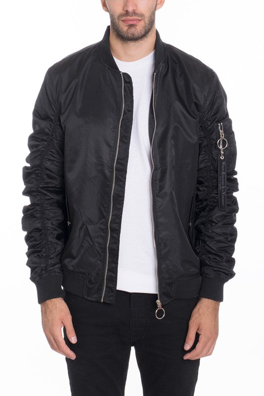Weiv Men'S Casual Ma-1 Flight Lined Bomber Jacket