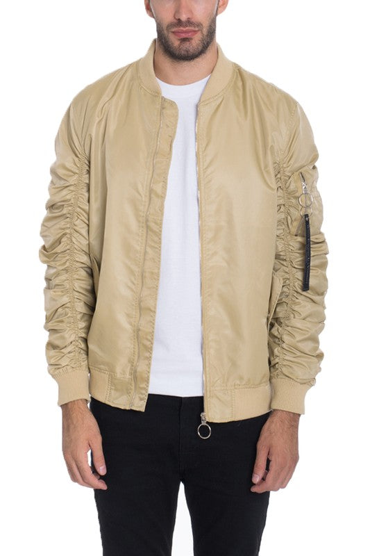 Weiv Men'S Casual Ma-1 Flight Lined Bomber Jacket
