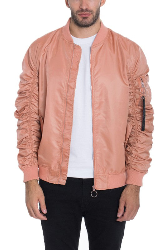 Weiv Men'S Casual Ma-1 Flight Lined Bomber Jacket