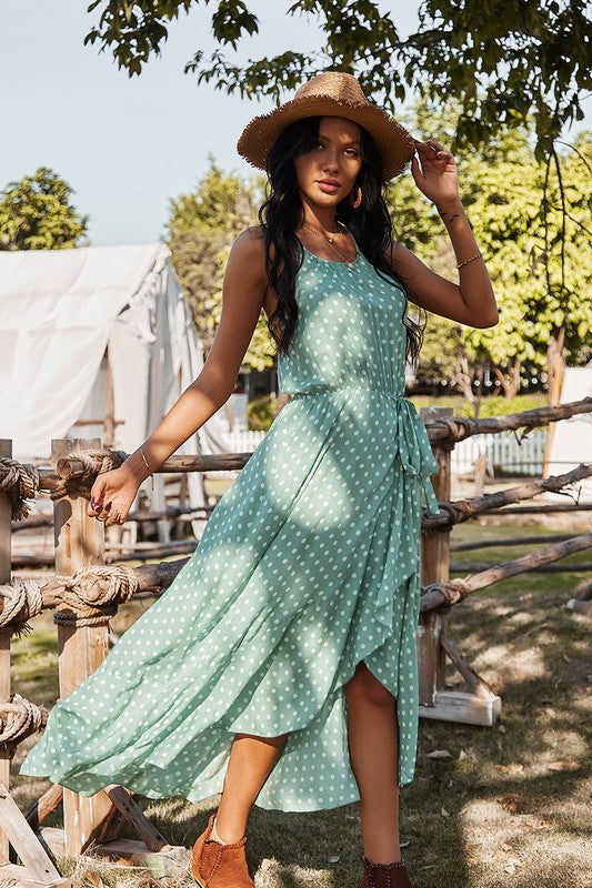 Polka Dot Spaghetti Strap Dress